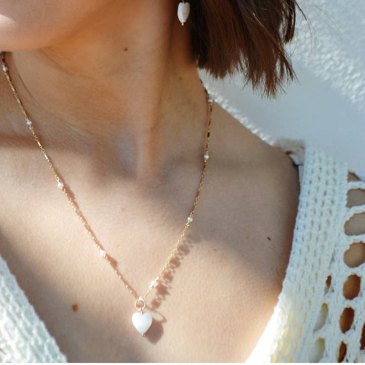 Anna Janelle Jewelry – wholesale Individual charm/pendant – Pearly Heart Drop3