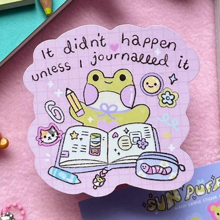 Journalling Sticker for wholesale by Sun Puff Studios
