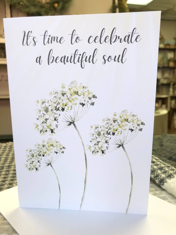 Happy Birthday (to a beautiful soul) - Card for wholesale by Old Soul Woodworking LLC
