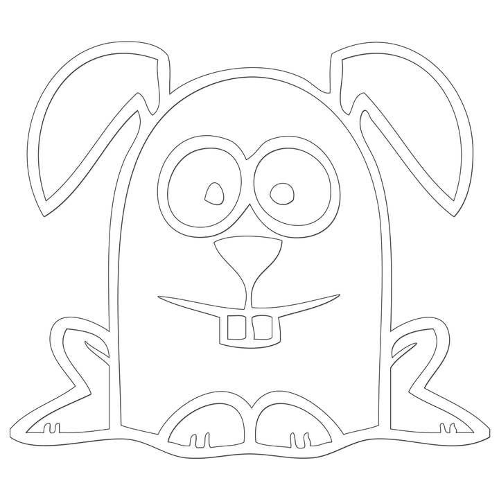 Funny Cartoon Rabbit Sticker for wholesale by WinsterCreations™
