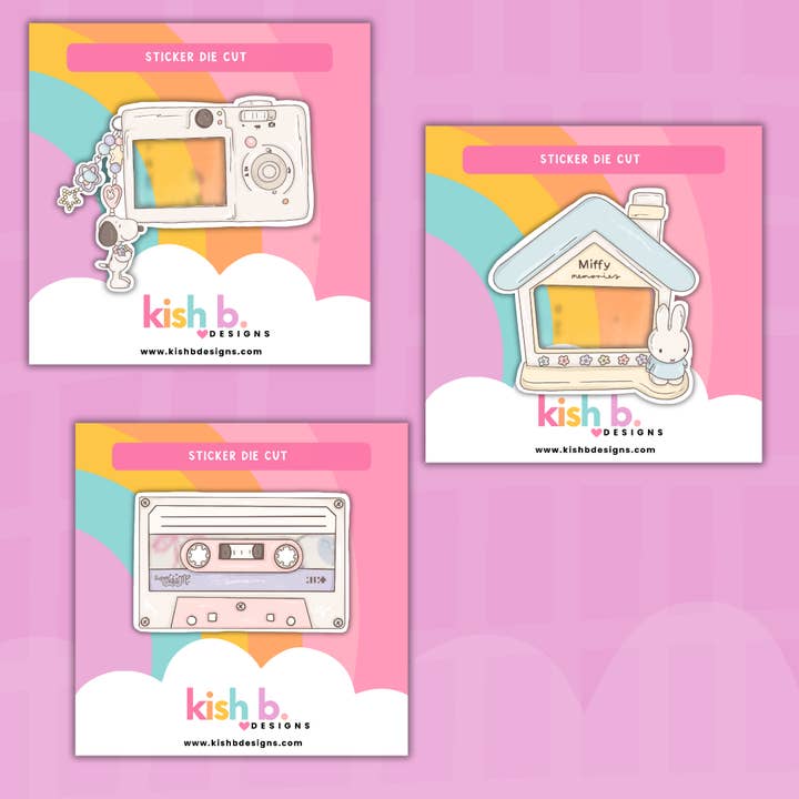 I'm Just A Girl | Peek-a-Boo| Sticker Die Cut(s) for wholesale by Kish B. Designs