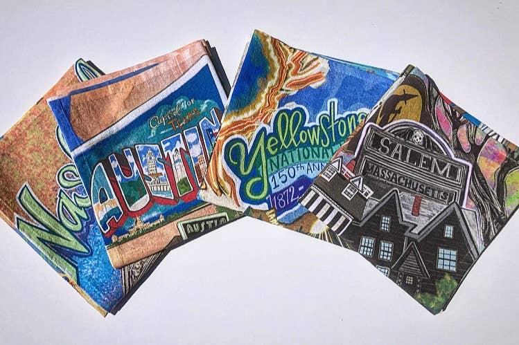 Domesticadence - Wholesale Tea Towel - Hand-Drawn Cape Cod Sites Dish / Tea Towels6