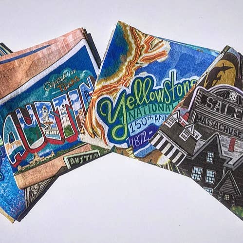 Domesticadence - Wholesale Tea Towel - Hand-Drawn Cape Cod Sites Dish / Tea Towels6