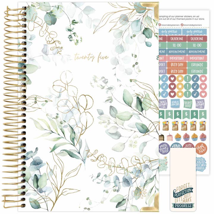 bloom daily planners - Venta al por mayor Agendas - Planificadores de tapa dura para el año calendario 2025, 5 x 8 pulgadas, elige el diseño