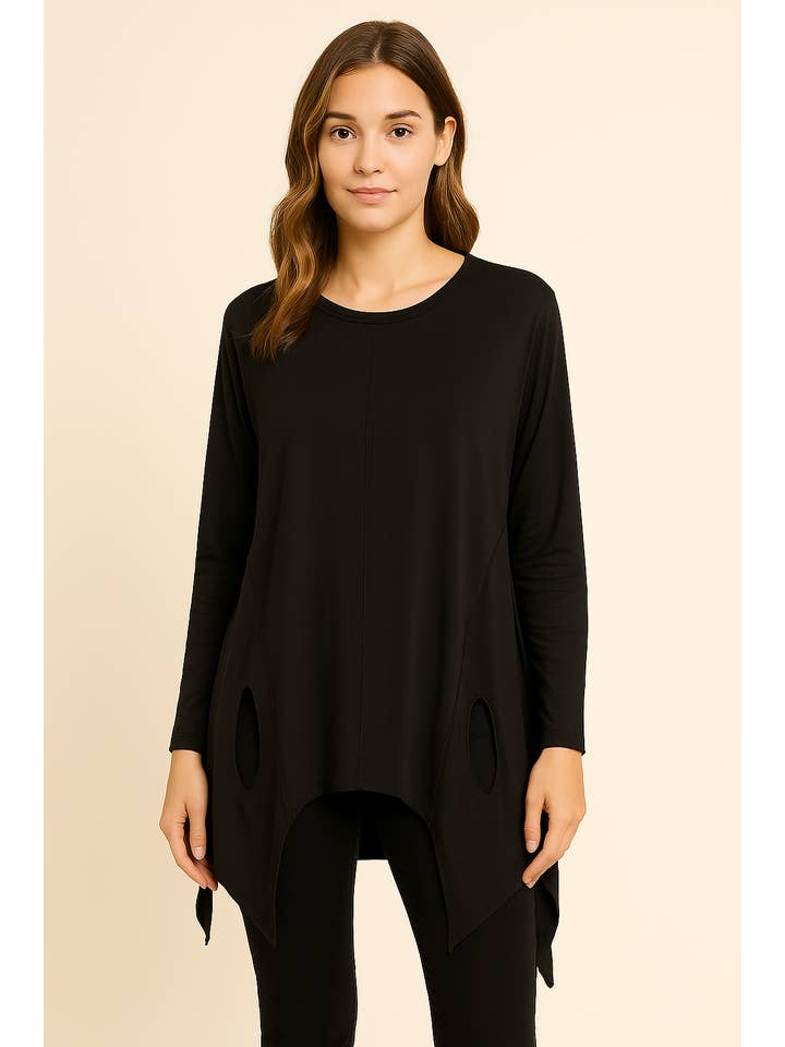 Lucy Sparks - Wholesale Tunic - Women's - Stretchy Cotton Plus Size Friendly Top With Slashing Design8