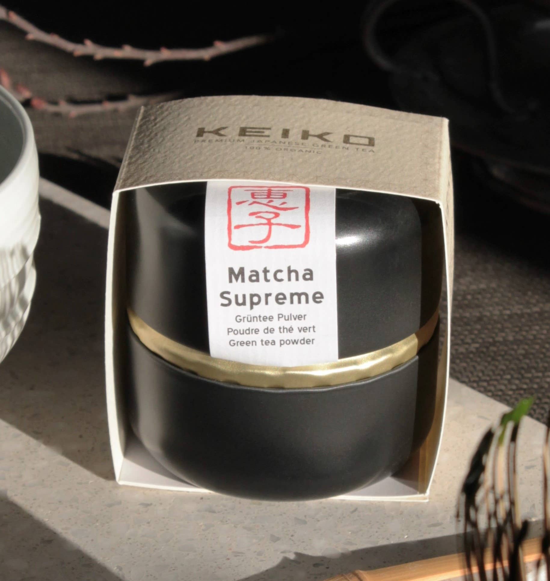 KEIKO – Großhandel Gesundheits-/Entgiftungstee – KEIKO Matcha Supreme, 30 g Dose, Bio1