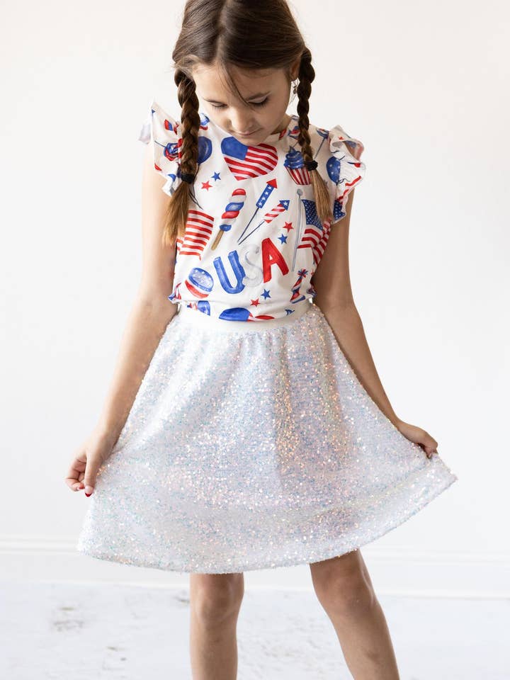 Mila & Rose - Wholesale Skirt - Kids - SALE Disco Sequin Twirl Skirt