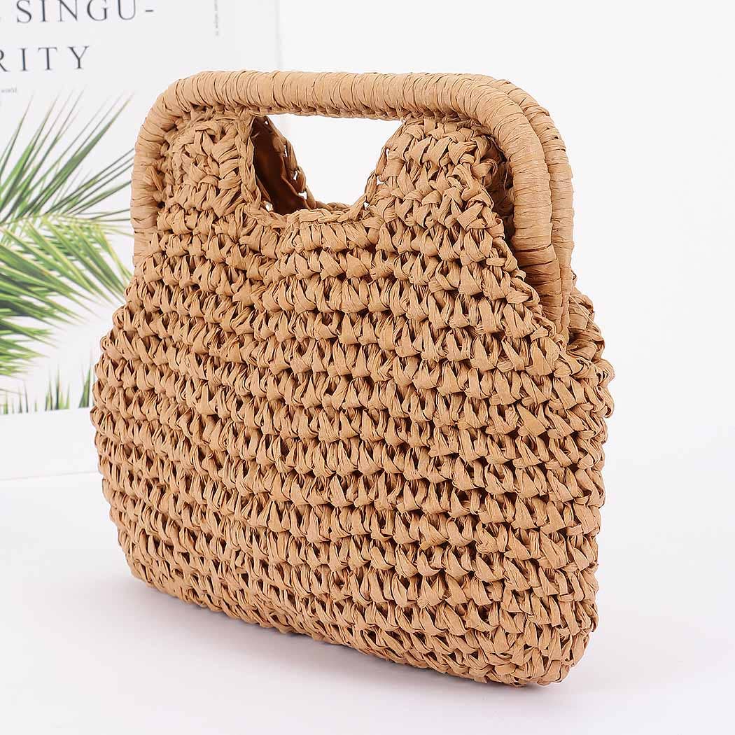 3AM BY H&D ACCESSORIES – Engroshandel Clutch - Dame – Håndlavet clutch i kunstigt stråmateriale2