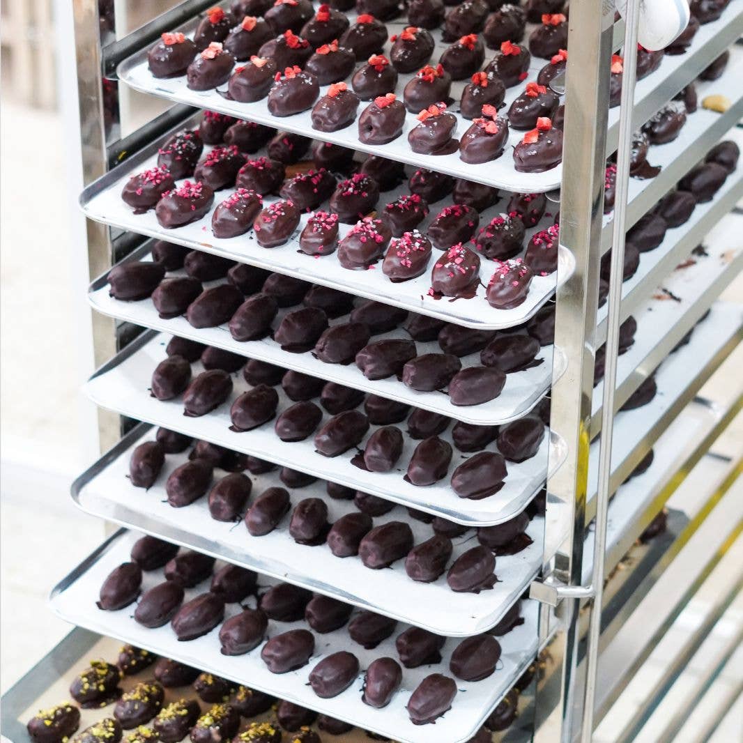 KAICAO - Wholesale Chocolate Covered Sweets - A pack of 12 medjool Dates filled with nuts covered with 100% cacao1