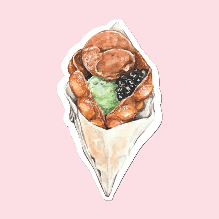 Bubble icecream Waterproof matte sticker for wholesale by Tonton Art