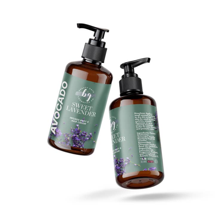 Avocado Hair & Body Cream | Sweet Lavender Moisturizer 4 oz for wholesale by Beauty Gate Cosmetics