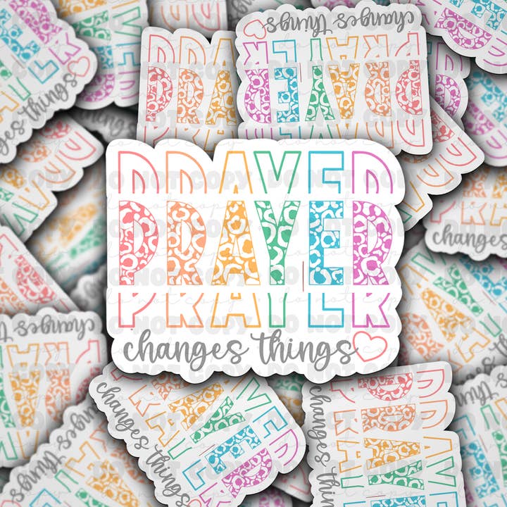 It's Transfer Time - Wholesale Sticker - DC 1082 Prayer changes things Die cut sticker