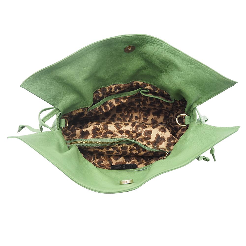 Cadelle Leather - Wholesale Crossbody Bag - Women's - Jillian Drawstring Crossbody | Moss Green11