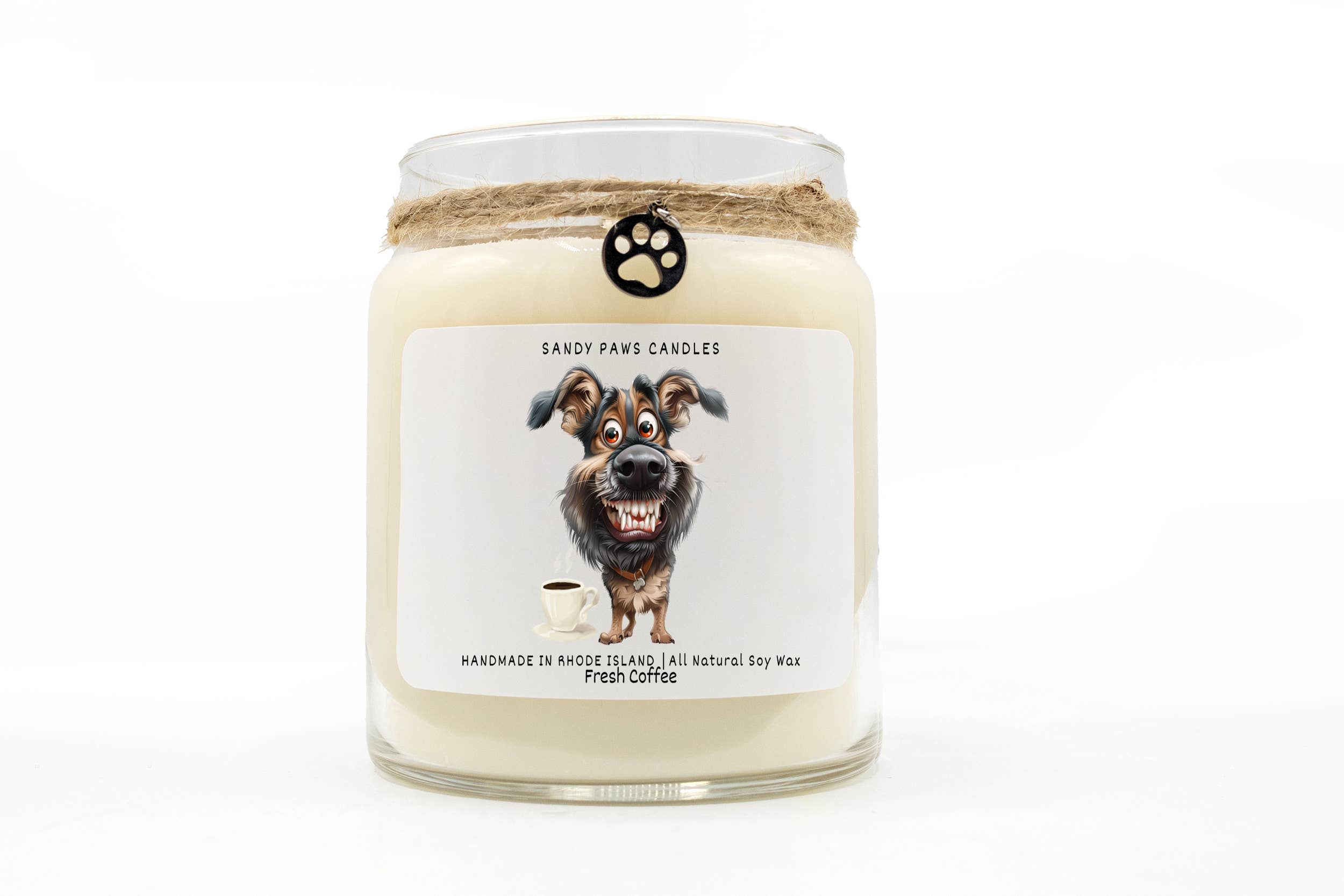 Sandy Paws Candles - Wholesale Jar/Filled Candle - Quirky Dogs - Soy Wax Candles