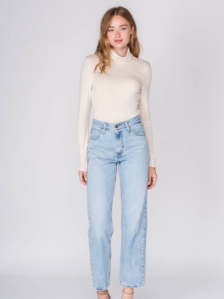 TD2639 Soft Knit Women's Turtleneck Bodysuit for wholesale by Fore Collection