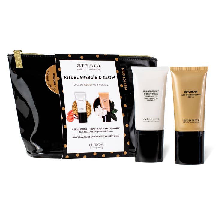 Scatola rituale Atashi Kbioferment Cream Energia&Glow Dd per la vendita all'ingrosso da parte di Laboratorios Phergal