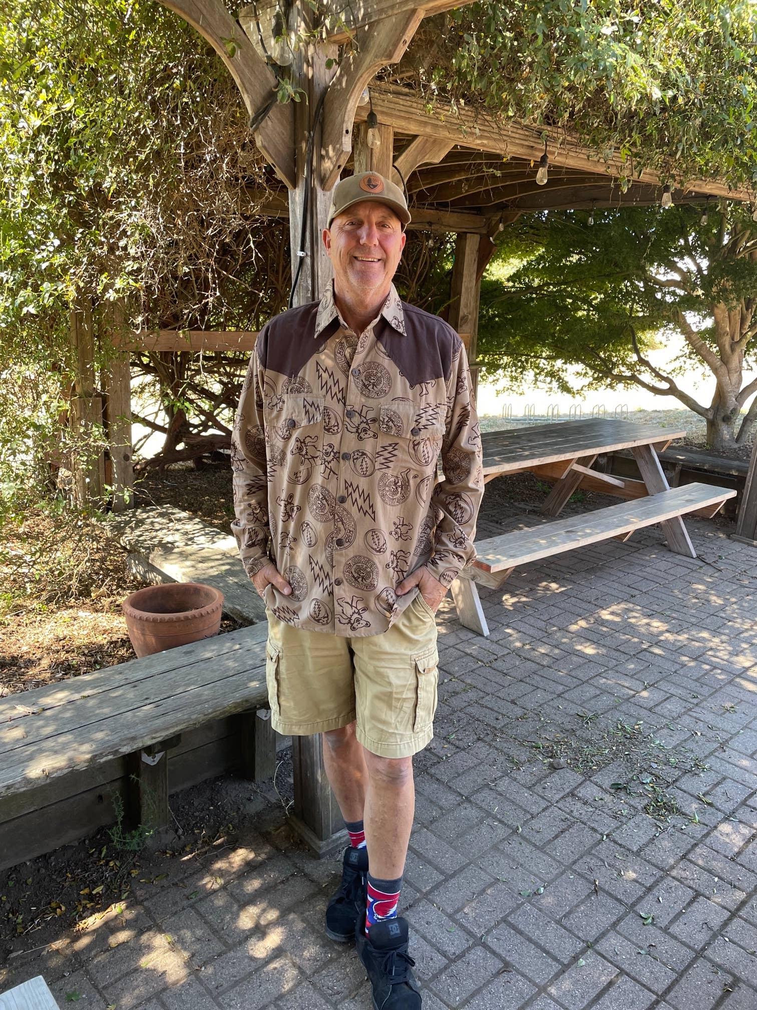 Jayli Clothing - Wholesale Button Down Shirt - Men's - Grateful Dead Long Sleeve Men's Cotton Shirt Printed Fabric