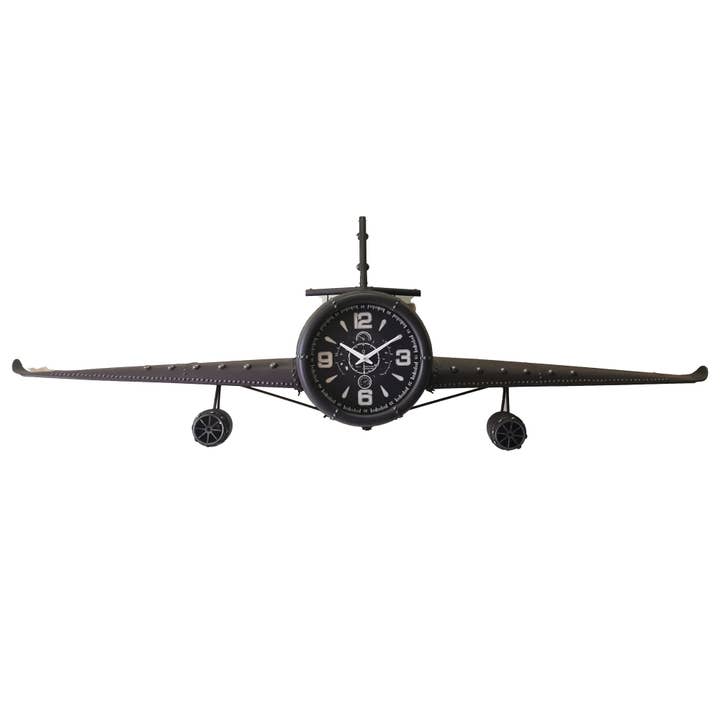 Large Vintage Fighter Wall Clock - Metal for wholesale by Peterson Houseware & Artwares US