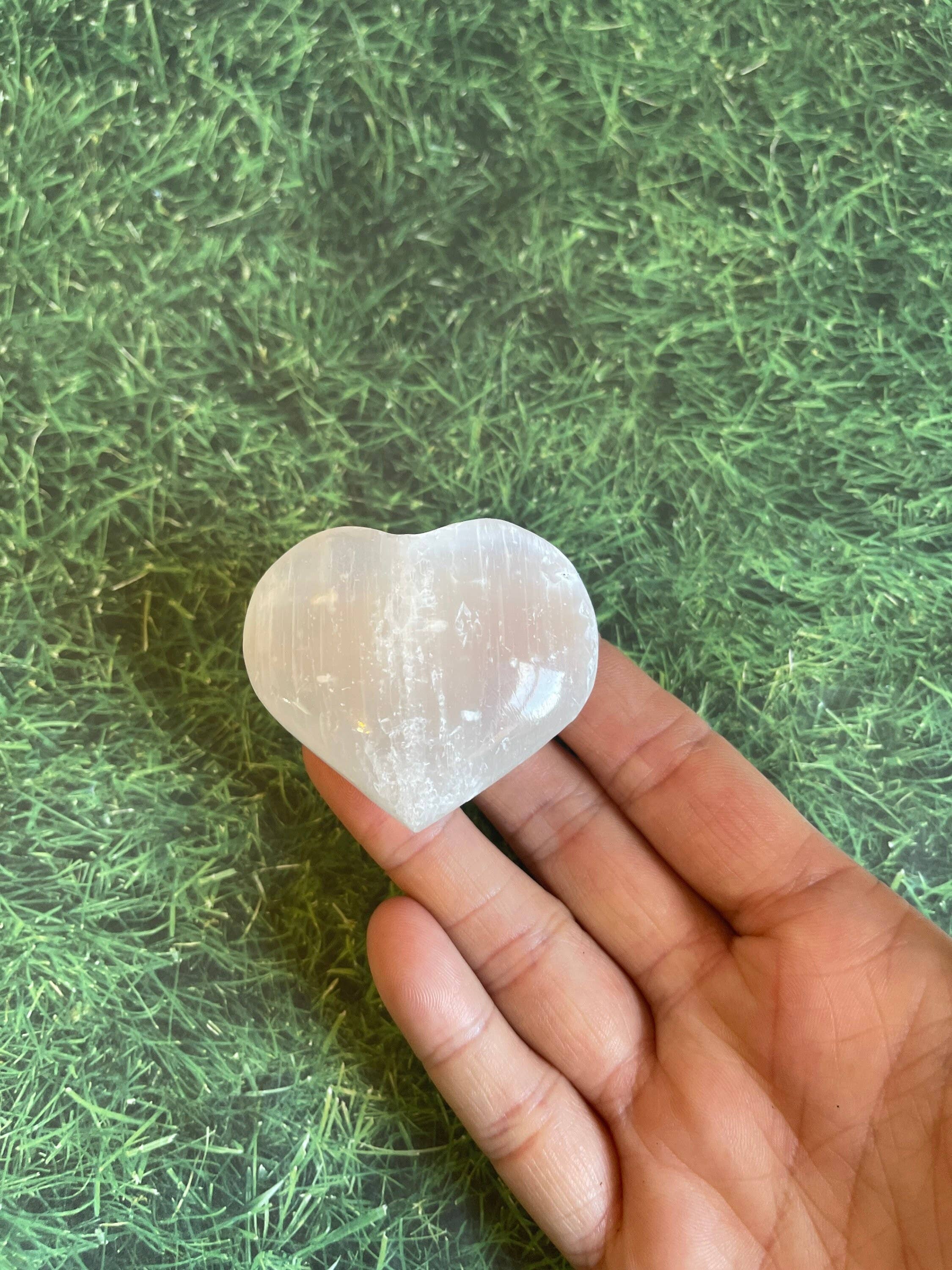 Tumbledshop - Wholesale Spiritual stone/crystal - Selenite Crystal Hearts, Heart Shaped Crystal, Puffy Gemston4