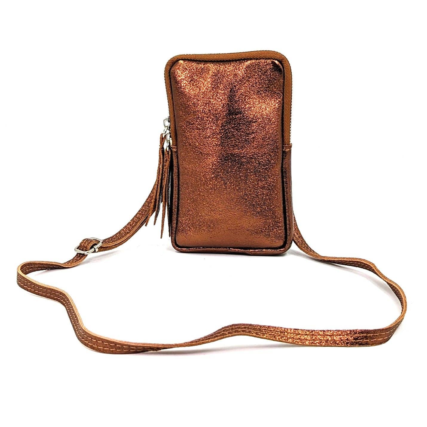 Tempest Designs – wholesale Crossbody bag – Women's – Essential metallic leather cross body phone bag/purse18
