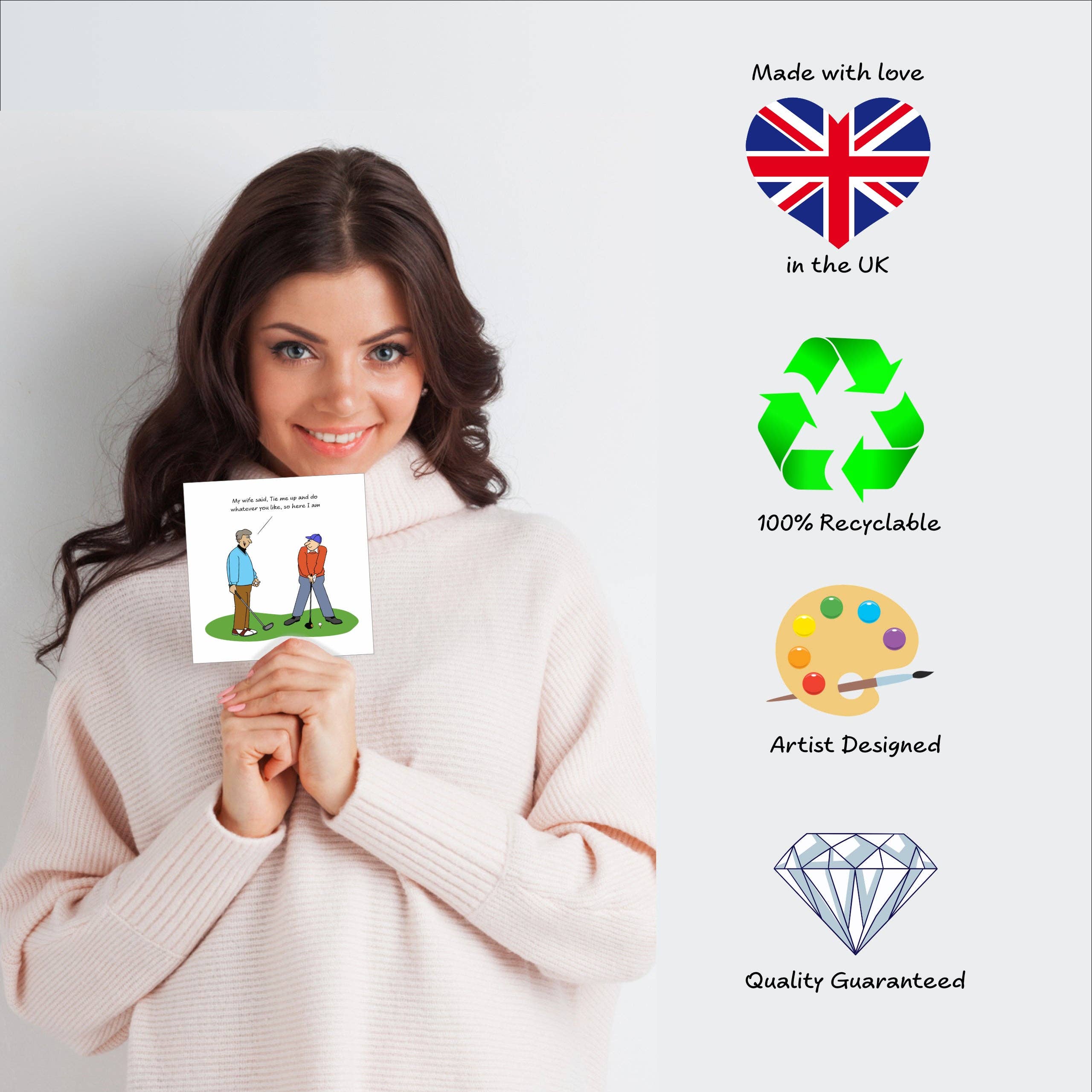 Swizzoo Cards – wholesale Birthday card – Funny Golf Birthday Card for Husband Dad Boyfriend Brother Son Male Friend Him 30th 40th 50th4