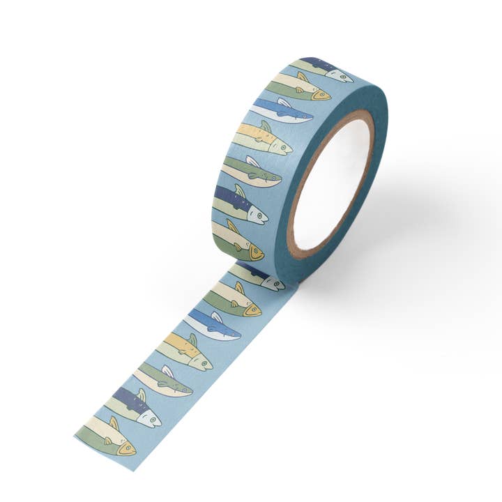 Ruff House Print Shop – Fita Washi por atacado – Fita Adesiva Fishy Washi1