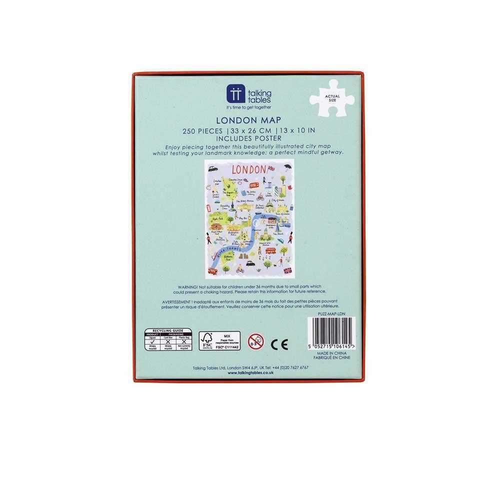 Talking Tables USA - Wholesale Puzzle - Adult - London Map Puzzle - 250pcs | Everyday Gifts |4