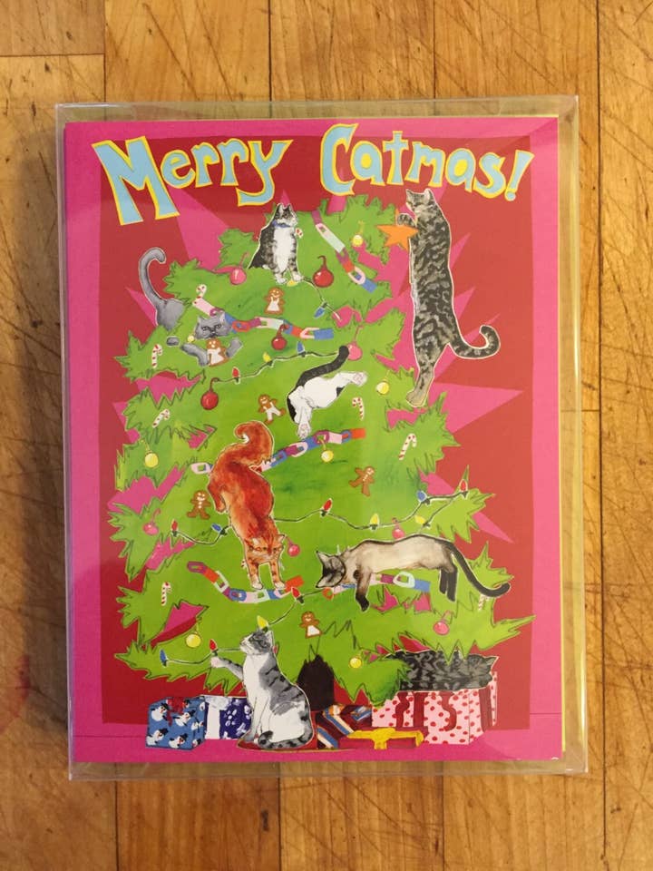 Merry Catmas Boxed Card Set for wholesale by Sunde White Industries