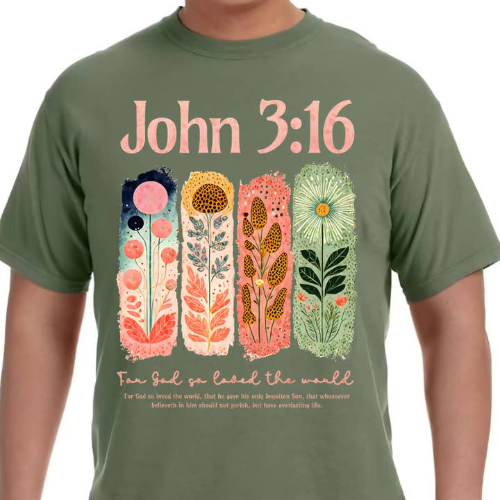 JOÃO 3:16 Transferência de Calor DTF por atacado de The Jasper Boutique