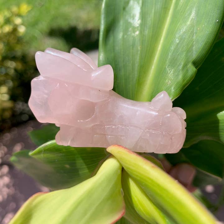 Rose Quartz Dragon for wholesale by Copper Moon Crystals