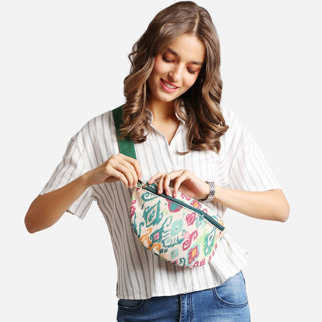 Fashion City - Vente Sac ceinture – femme - Sac banane à motif varié réglable en bandoulière10