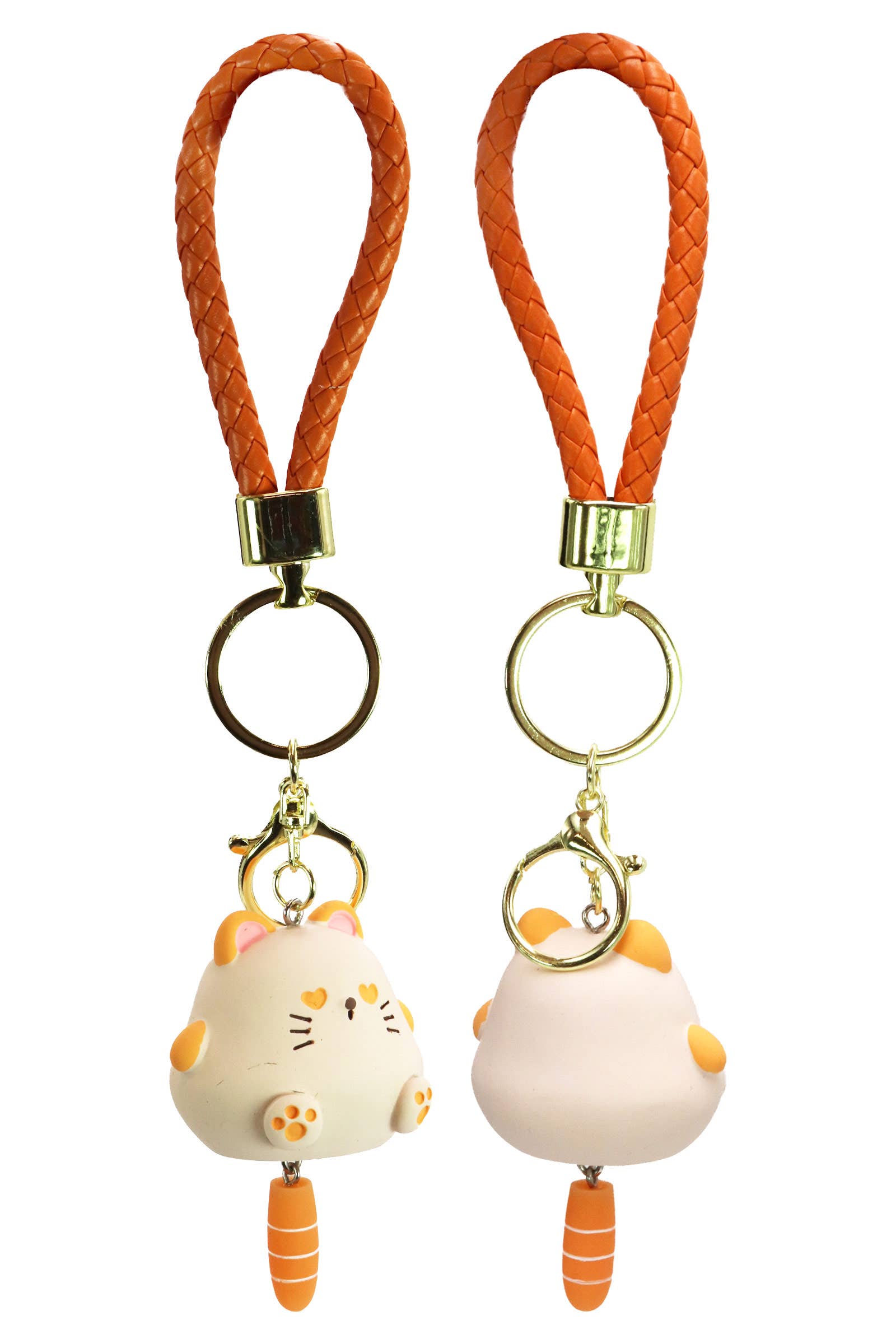 Assorted Chubby Kitty Cat Matte 3d Resin Key Ring for wholesale on Faire3