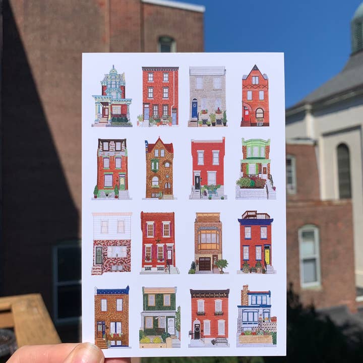 ArtByAlicia - Vente Cartes postales - Carte postale Stoops of Philly