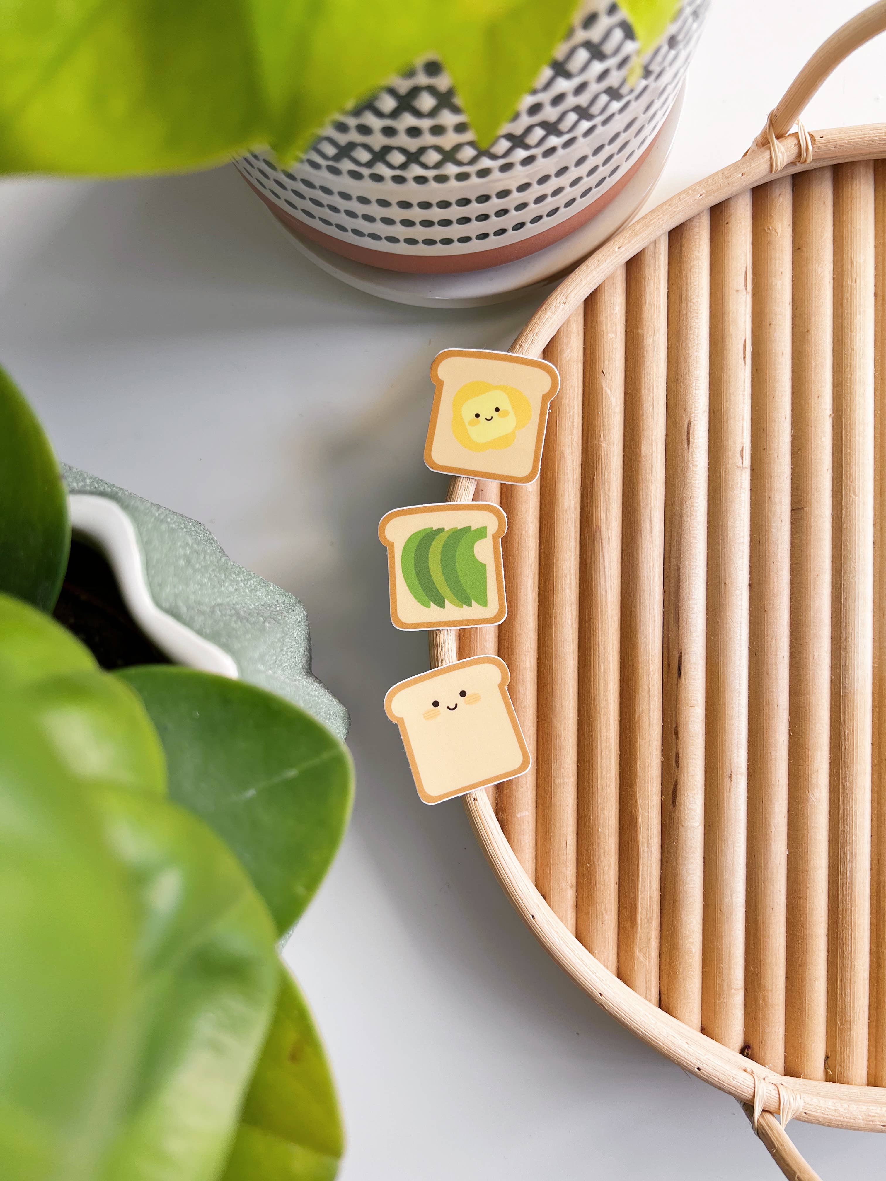 Matcha Paper Co. - Wholesale Sticker - Tasty Toast Vinyl Sticker Pack1