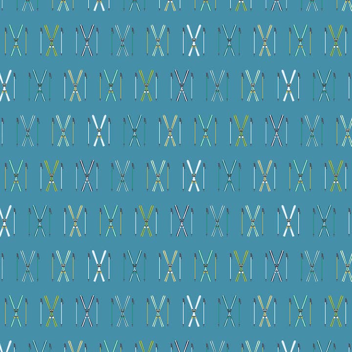 REVEL & Co. - Wholesale Flat Wrap - Skis Wrapping Paper Sheet2