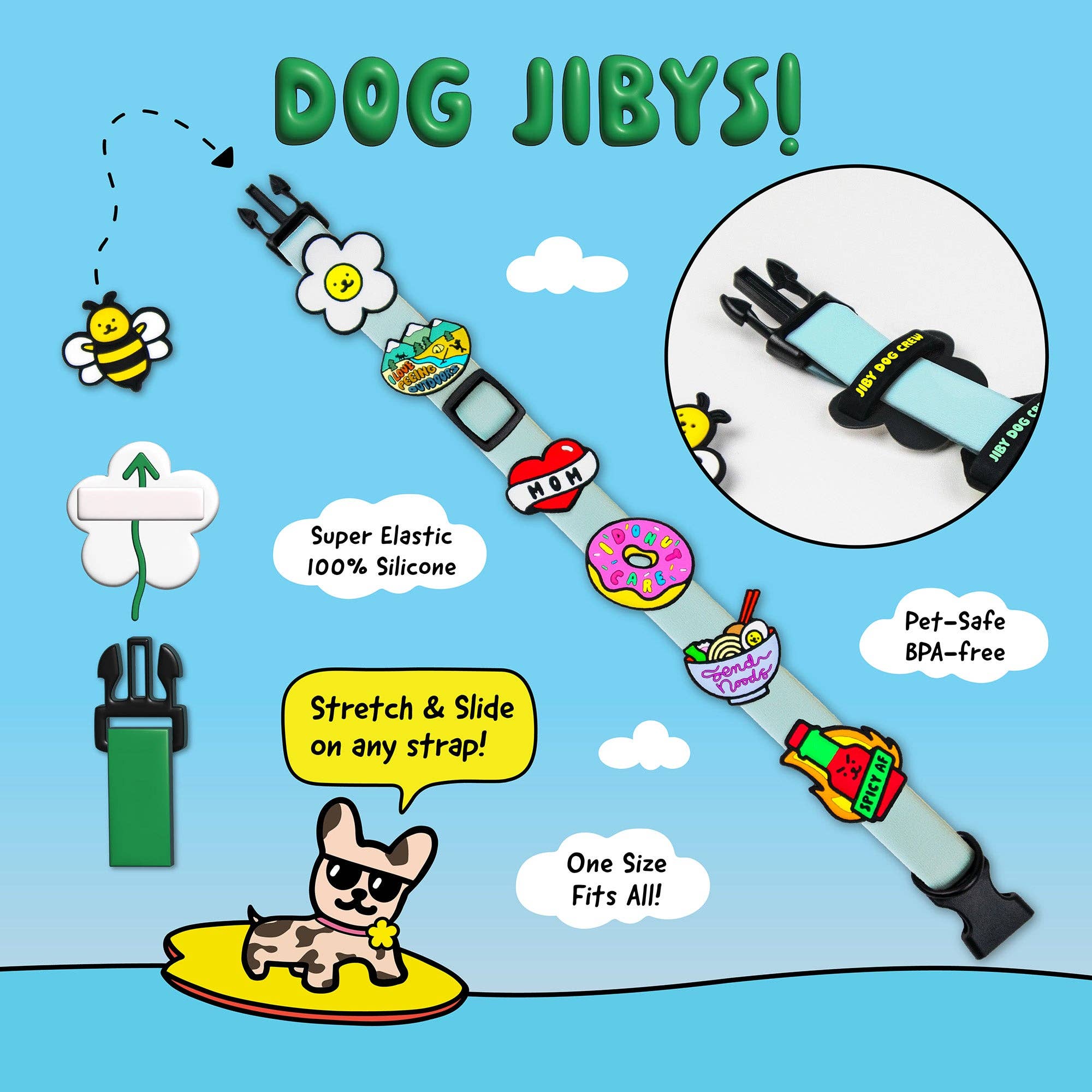 Jiby Dog Crew - Wholesale Pet Collar Charm - Cat/Dog - Bumblebee Jiby Dog Charm3