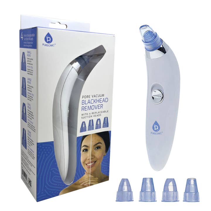 Pursonic - Wholesale Electronic Skincare Device - Pore Vacuum Blackhead Remover W 4 replaceable suction heads