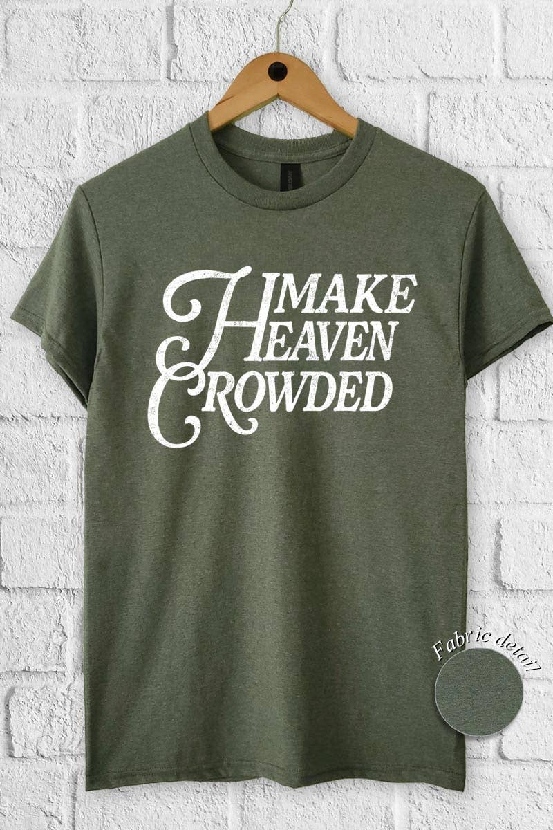 Pink Irene Wholesale - Wholesale Shirt - Women's - Make Heaven Crowded Graphic Heavy Cotton Tee4