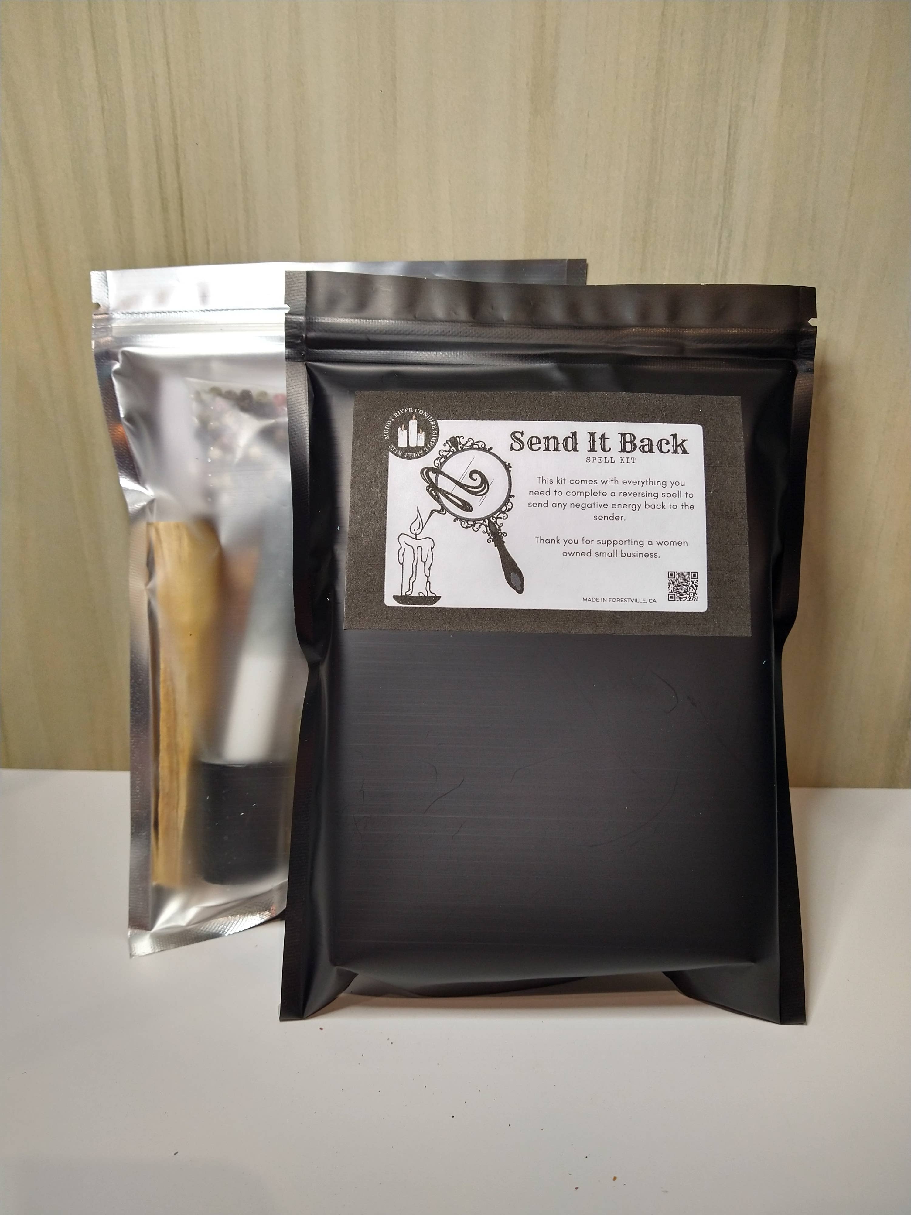 Muddy River Conjure - Vente Accessoire de méditation - Kit de sort de renversement Send It Back, Kit rituel de renversement1