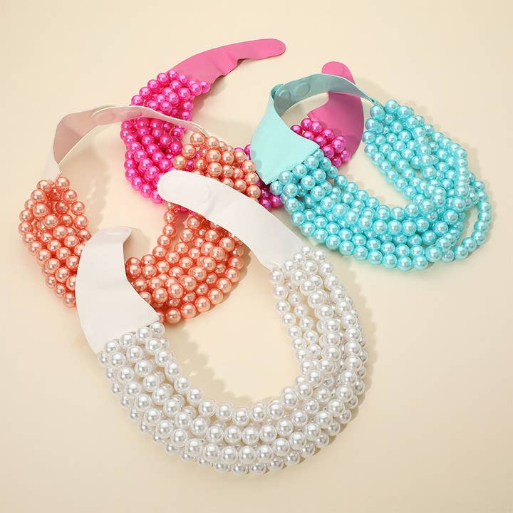 Colar Magnético de Camadas Múltiplas com Pérolas e Contas por atacado de Sensibling Corp.