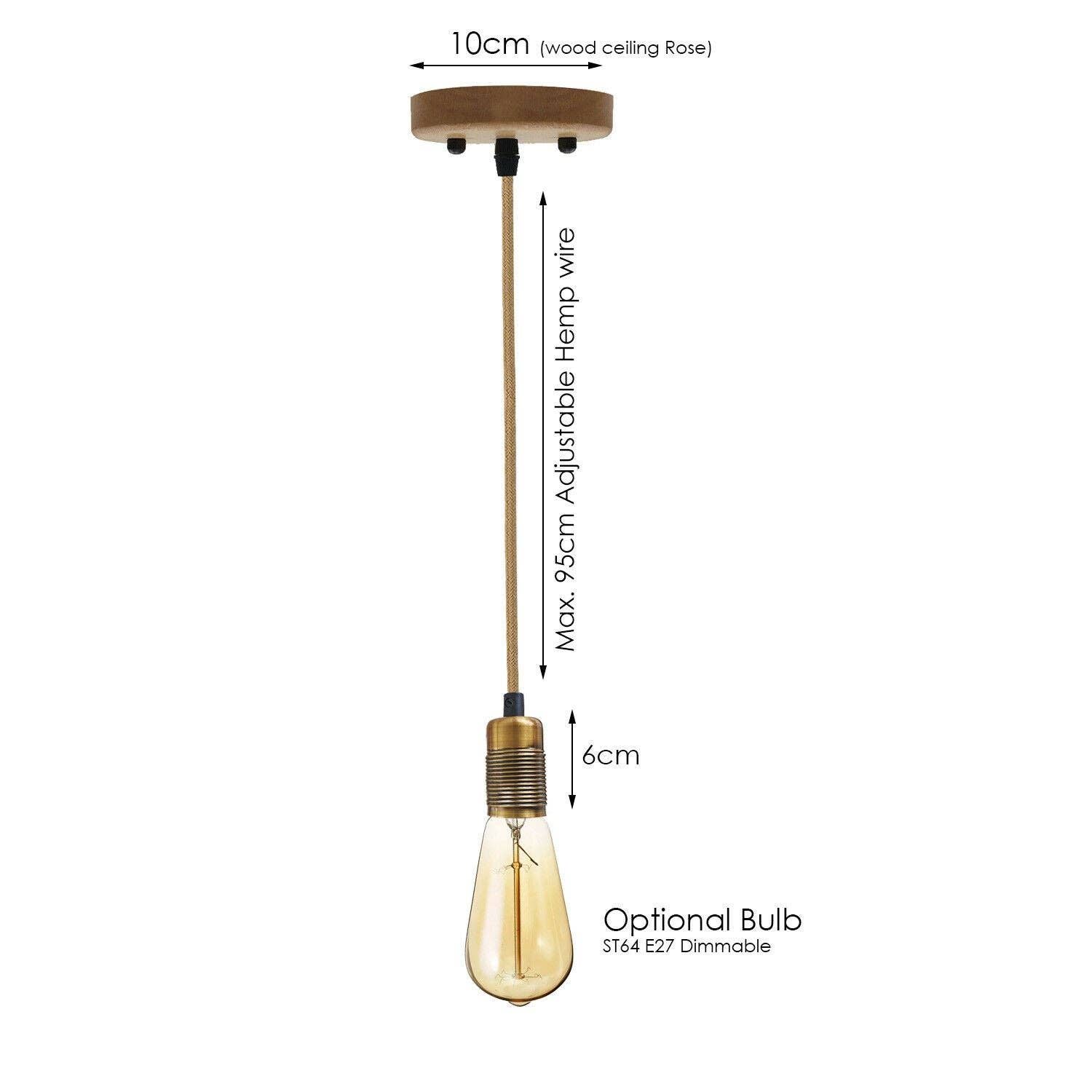 Ledsone - Wholesale Chandelier/Hanging Light - Vintage Industrial E27 Bulb Holder Screw Ceiling Rose Lamp3