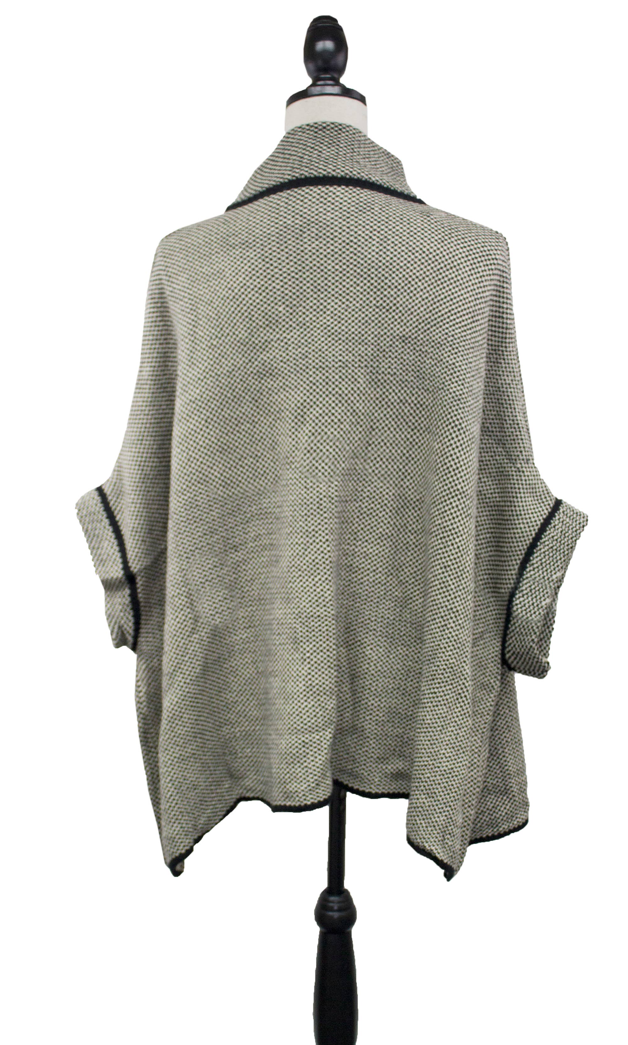 Fennco Styles - Wholesale Poncho - Women's - Knit Buckle Poncho Cape Cardigan8