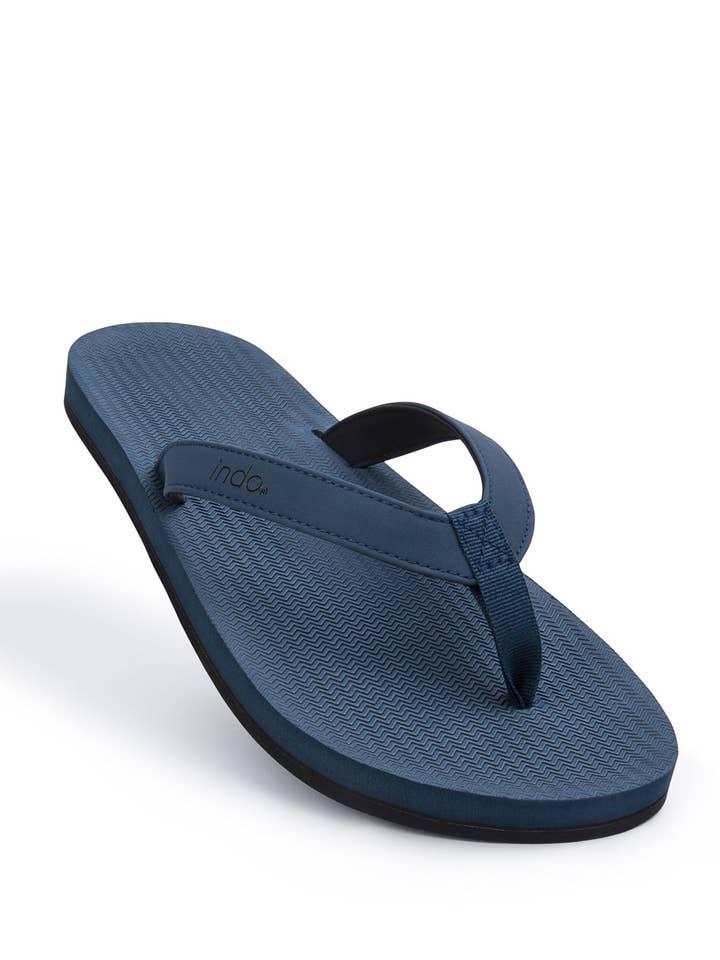 Men’s Flip Flops - Recycled + Comfy - Shore Blue for wholesale by Indosole