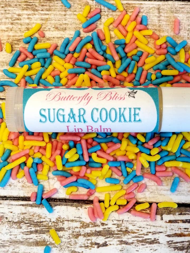 Süßer Lippenbalsam | Sugar Cookie Lippenbalsam | Geschenkideen für Jugendliche | Hausgemachter Lippenbalsam | Zuckerlippenbalsam | Kokosöl-Lippenbalsam | Lippenbalsam | Sugar für den Großhandel von Butterfly Bliss