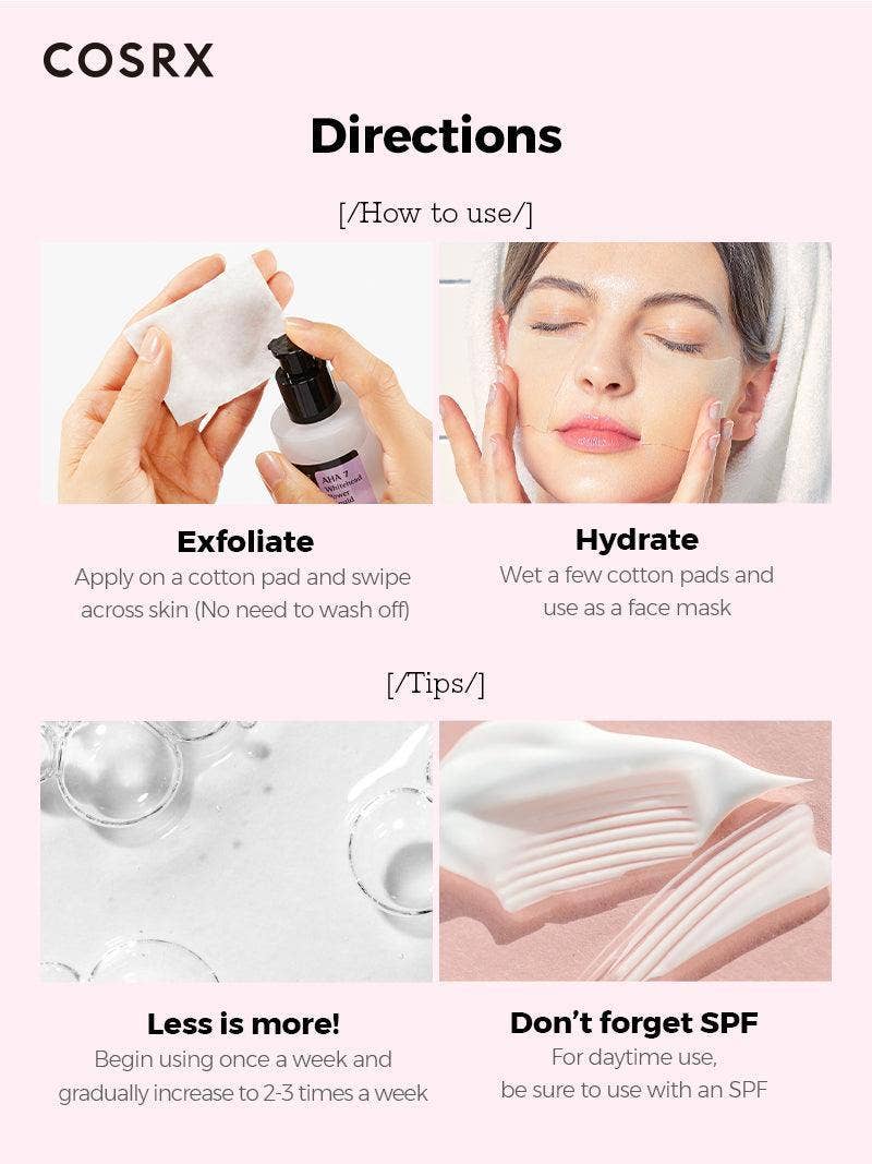 SKEEN - Wholesale Facial Exfoliant/Scrub - COSRX AHA 7 Whitehead Power Liquid 100ml5