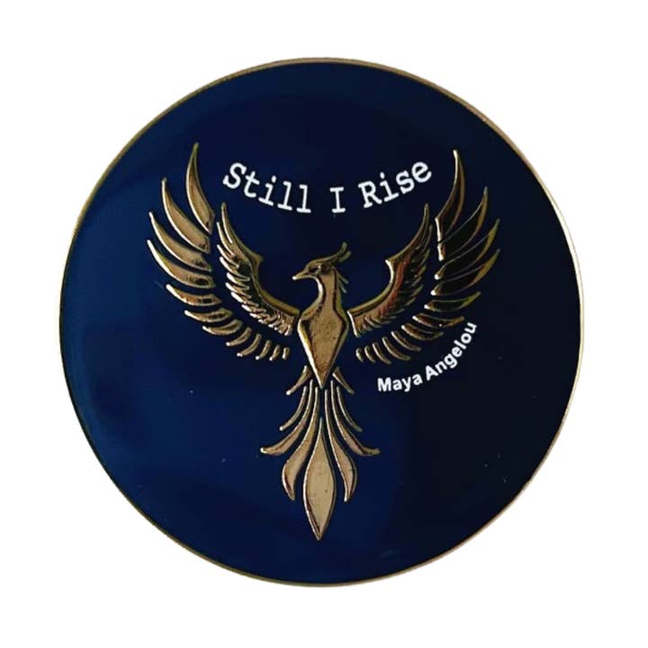 Maya Angelou Rise Enamel Pin for wholesale by The Storyline Styles
