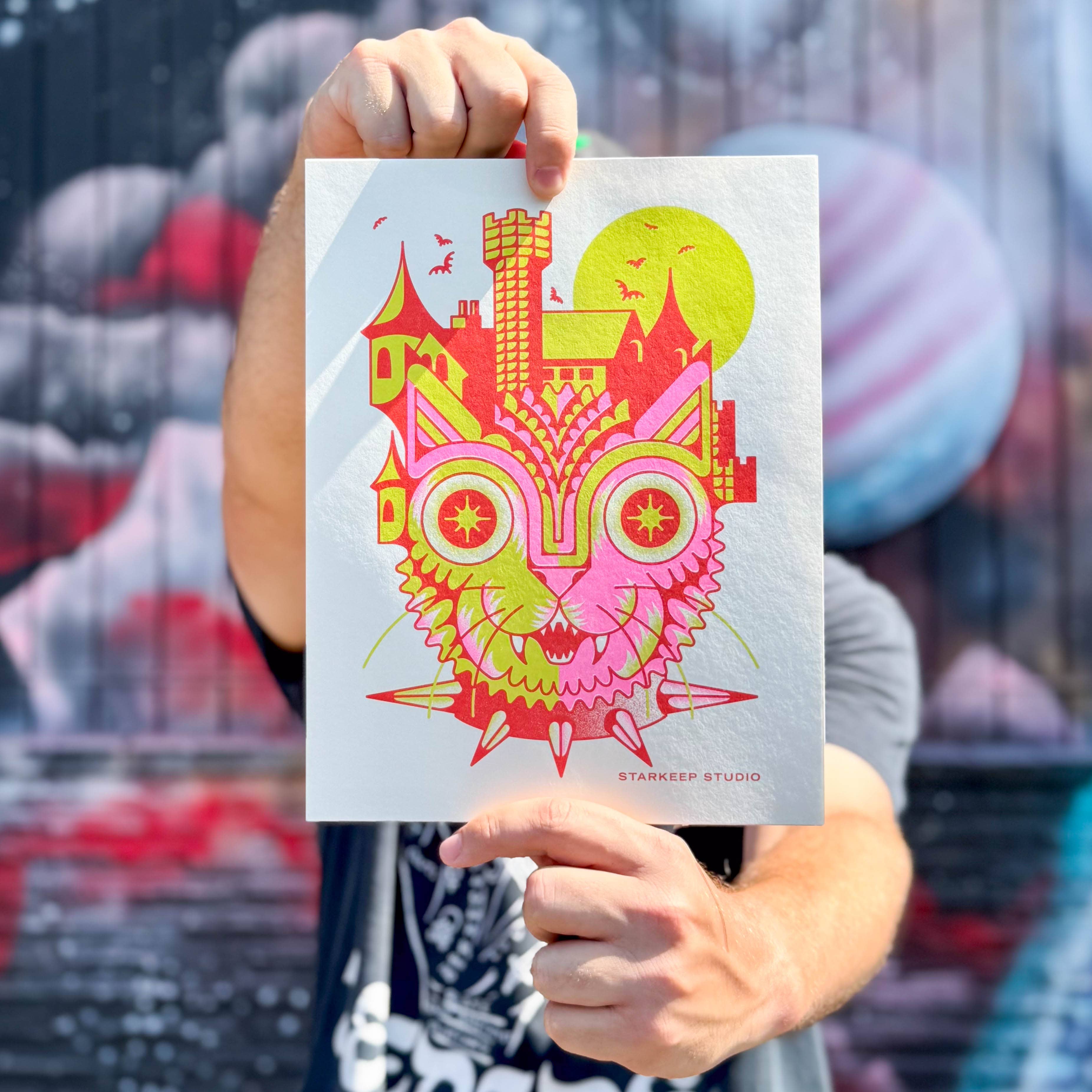 StarKeep Studio - Wholesale Art Print - Brute's Chateau Risograph Print | 8.5x11 Riso Print5