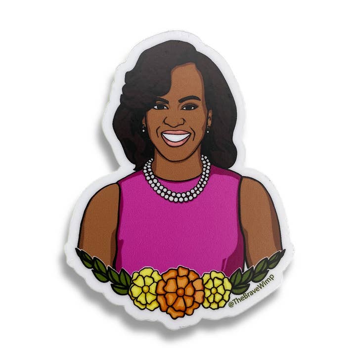 Autocollant Michelle Obama pour la vente par Brave Wimp