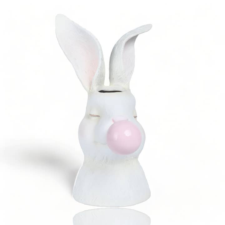 December Diamonds - Wholesale Vase - 12in Bunny Blowing Bubble Vase