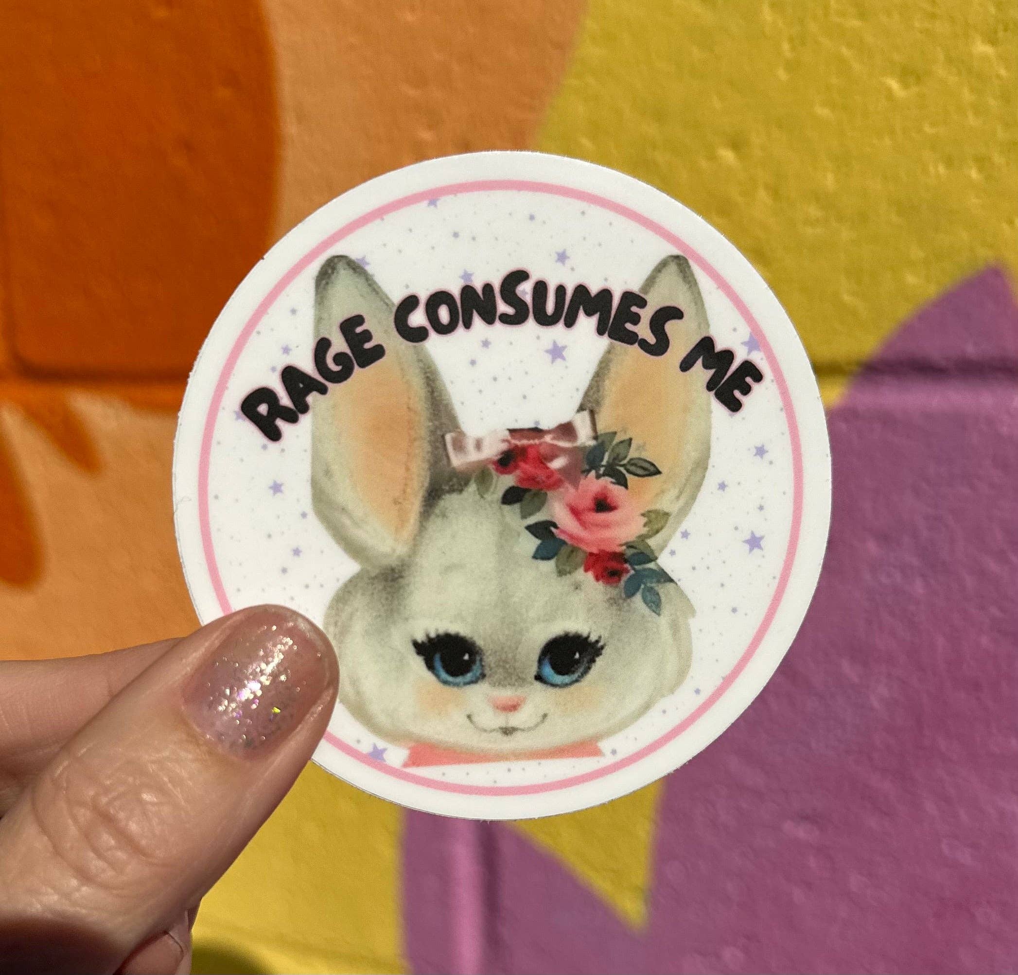 Hilarious Humanitarian - Wholesale Sticker - Rage Consumes Me Sticker (2 colors available)4